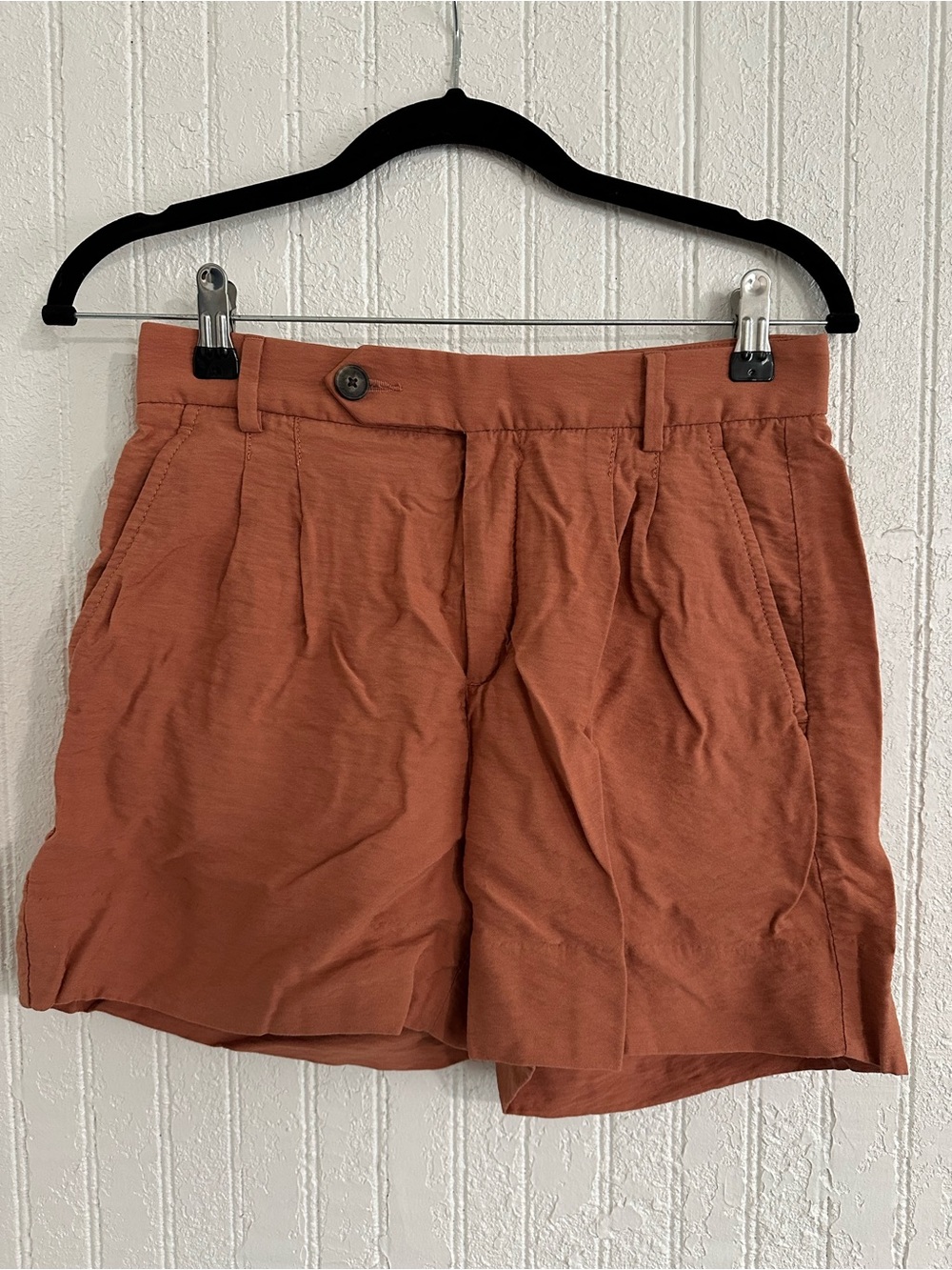 Banana Republic Rust Orange Pleated Women’s Shorts